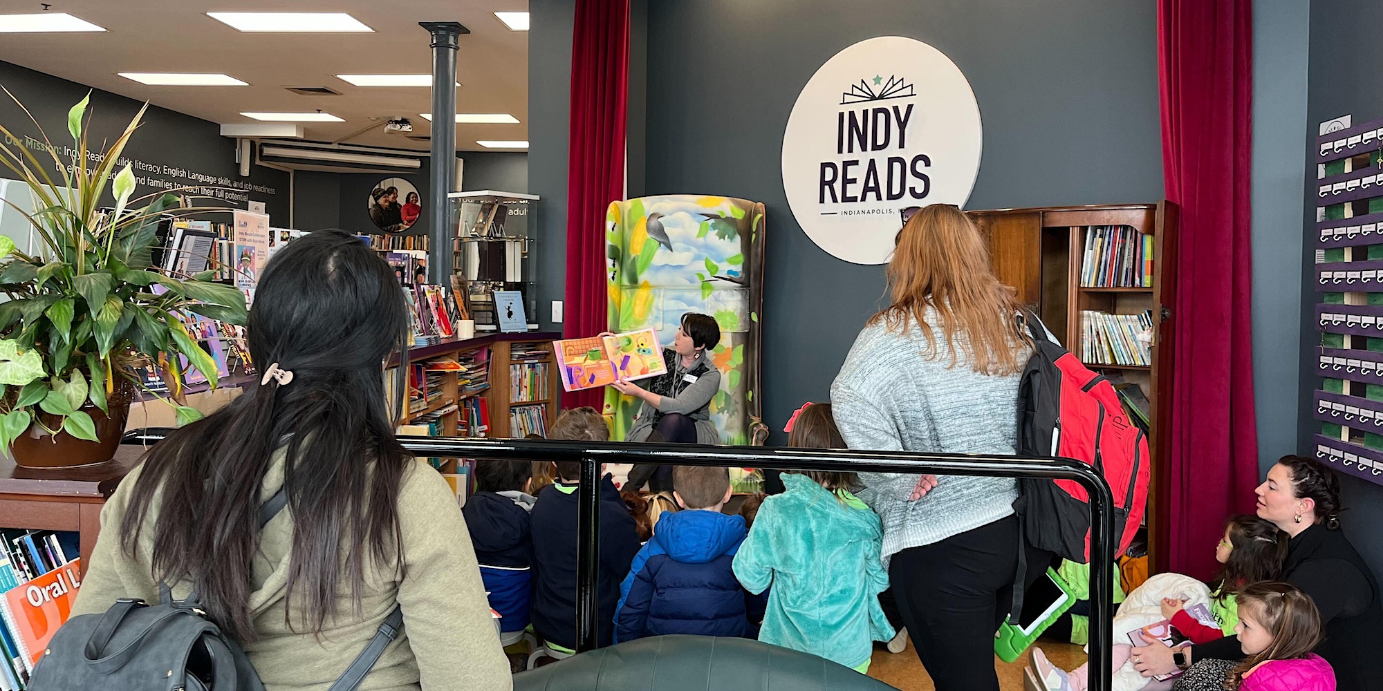 A group reading at Indy Reads